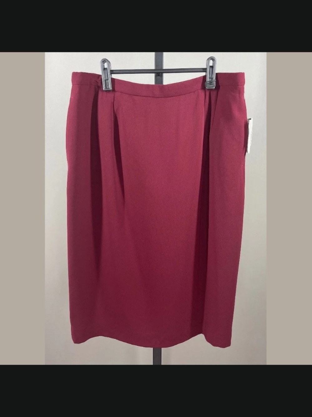 NEW Pendleton Skirt Womens 16 burgundy red pencil corp vintage deadstock